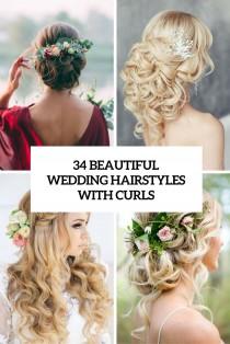 wedding photo - 34 Beautiful Wedding Hairstyles With Curls - Weddingomania