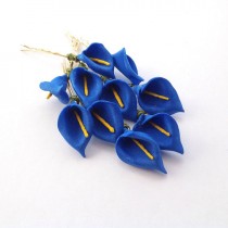 wedding photo -  Set of 10 Royal Blue Lily Floral Hair Clips Floral Hair Clips, Bridal Hair Accessories, Wedding Hair Accessories