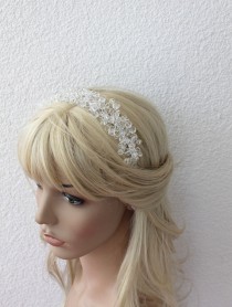 wedding photo - Crystals Headband, Wedding Tiara, Wedding Hair Wine, Country Bride, Hippie headband flowergirl, Bridal Halo