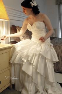 wedding photo - Elegant Soft Sweetheart Wedding Dress with Lace and Sparkle Bling Details, can be custom tailored for plus size