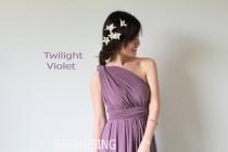 wedding photo - Maxi Twilight Violet Bridesmaid Dress Infinity Dress Prom Dress Convertible Dress Wrap Dress