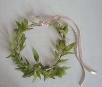 wedding photo - Bridal Olive Leaf Floral Crown, Flower Crown, Boho Wedding, Woodland Wedding, Olive Leaves, The "Olivia", Flower Wreath