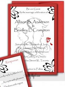 wedding photo - Beauty and the Beast Wedding Invitations, Romantic Disney Weddings, Belle and Beast - DEPOSIT