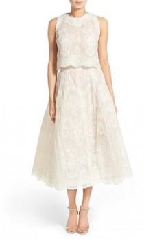 wedding photo - Ready to Wed BLISS Monique Lhuillier 2-Pc. Embroidered Lace Dress
