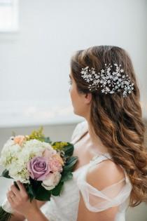 wedding photo - SALE!  Floral Wedding Headpiece, Bridal Headpiece, Crystal Headpiece, Floral Bridal Headpiece, Wedding Headpiece, Wedding Hair Accessory