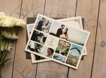 wedding photo - Wedding Thank You Cards - Photo Thank Yous - Vintage Wedding Collage Thank You Notes - Printable - Luna