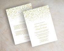 wedding photo - Mint green and gold polka dot wedding invitations, modern, polka dots wedding invitation, polka dot wedding invitations, polka dots, Glitter