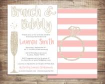 wedding photo - Brunch and Bubbly Bridal Shower Invitation - Printable File