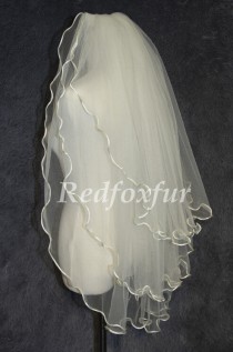 wedding photo - 3 Tier Bridal veil,crimping wedding veil,Wedding Accessories,With comb