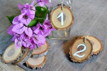 wedding photo - Wedding Table Number Wood Slice. Set of 5. Rustic Wedding Tree Slice Table Numbers. Wood Ornament Table Number.Rustic Outdoor Wedding Party