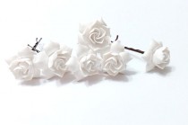 wedding photo -  White gardenia hair flower Set of 6, white Gardenia Hair Clip, gardenia Hair pin, white Bridal Hair Flowers, gardenia, Wedding Hair Set of 6