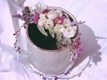 wedding photo - Bridal Headpiece, Flower Bridal Hair Piece, Flower Bridal Headpiece, Bridal Hair Halo, Flower Wedding Crown, Flower Girl Headpiece