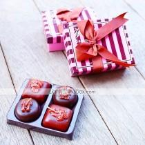 wedding photo - Beter Gifts®  Bridesmaid Chocolate Cube Wedding Favors 4pcs/box Home Dcor