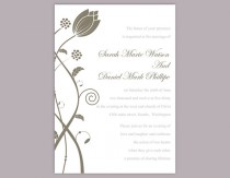 wedding photo -  DIY Wedding Invitation Template Editable Word File Instant Download Printable Gray Wedding Invitation Flower Invitation Black Invitation