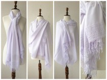 wedding photo -  White Wedding Shawl, Brides Shrug, bridal scarf, Bridesmaid Gift, best seller