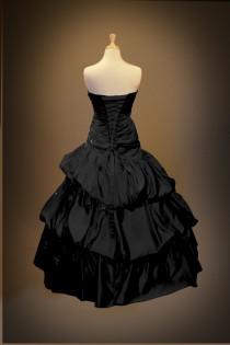 wedding photo - Black Gothic Wedding Dress Ball Gown