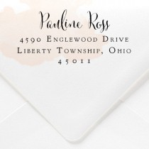 wedding photo - Cursive Return Address Rubber Stamp