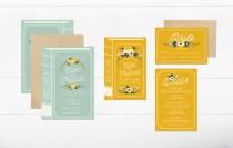 wedding photo - book wedding invitation suite, printable wedding invitation, fairytale wedding invitation set, diy floral wedding invite, digital