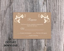 wedding photo -  DIY Lace Wedding RSVP Template Editable Word File Instant Download Burlap Rsvp Template Printable Vintage Rsvp Floral RSVP Card Rustic Rsvp