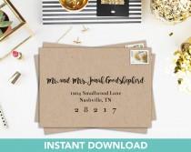 wedding photo - Printable Envelope Address template 