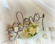 wedding photo - Rustic Cake Topper, Autumn Wedding Decor
