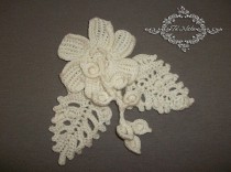 wedding photo -  Crochet Flowers Jewelry Broch Textile Pin Wedding Floral Supplies Clothes Embellishment