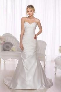 wedding photo - Satin Fit and Flare Wedding Gown