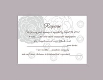 wedding photo -  DIY Wedding RSVP Template Editable Word File Instant Download Rsvp Template Printable RSVP Cards Floral Gray Silver Rsvp Card Rose Rsvp Card