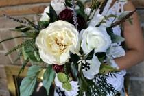 wedding photo - Gorgeous bridal bridesmaids bouquet ~ Garden style bouquet ~ Perfect bouquet ~ Silk flowers ~ Real touch flowers ~ Your dream wedding