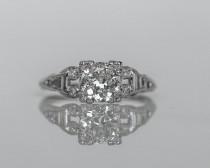 wedding photo - Circa 1930 - Platinum Art Deco GIA Certified 1.06 J-VVS1 (Near Flawless!) Old European Diamond Engagement Ring - VEG#489