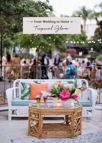 wedding photo - From Wedding to Home: Tropical Glam