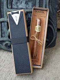 wedding photo - Will You Be My Groomsman Cigar Box Tux Best Man Time To Suit Up Rustic Custom Gift