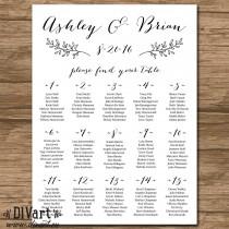wedding photo - Wedding Seating Chart, Wedding Seating Plan, Chalkboard Seating Chart, Rustic Seating Chart - alphabetical or by table number - 488