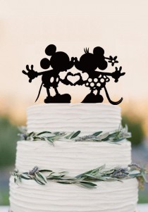 wedding photo - Disney wedding cake topper - Custom Wedding Cake Topper - Mickey & Minnie Cake Topper - Wedding Decoration