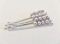 wedding photo - Lavender bridal hairpins, Swarovski lavender pearls on a hairpin, Prom hairpins, Lavender pearl bobby pins, Wedding hairpins, UK seller