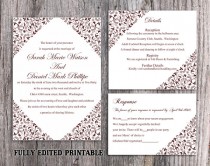 wedding photo -  Printable Wedding Invitation Suite Elegant Printable Invitation Coffee Invitation Floral Invitation Download Invitation Edited PDF file