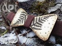 wedding photo - Christmas gift wooden bow tie, eco friendly bowtie, pyrography bowties, mens bow ties, bow tie "Fern"