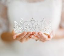 wedding photo - Bridal Tiara Crystal Tiara - CHERISH, Swarovski Bridal Tiara, Crystal Wedding Crown, Rhinestone Tiara, Wedding Tiara, Diamante Crown