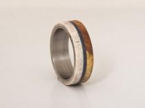 wedding photo - Antler lapis Wedding Band // mens wedding ring band // Engagement antler ring // Antler ring Iron wood ring bocote and Lapislazuli