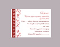 wedding photo -  DIY Wedding RSVP Template Editable Word File Instant Download Rsvp Template Printable RSVP Cards Wine Red Rsvp Card Elegant Rsvp Card