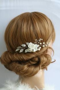 wedding photo -  Wedding Hair Pins Bridal hair pins Flower hair pins Bridal flower pins Bridal hair pin Bridal hair clip