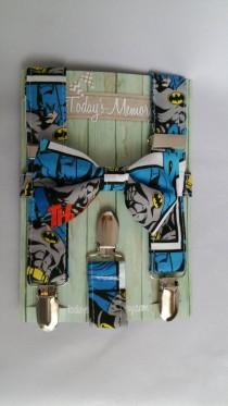 wedding photo - Batman bow tie and suspenders set for baby,toddlers,kids,teens and adults
