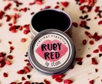 wedding photo - Ruby Red Lip Stain - Organic Lip Stain - Organic Makeup - Gift for Her - Gifts Under 20 - Stocking Stuffer