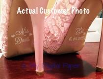 wedding photo - Wedding Shoe Decal - Bride Shoe Sticker - Custom Shoe Decals for Wedding - Wedding Shoe Sticker - Shoe Sole Decal - Bride Gift
