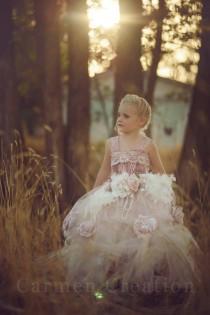 wedding photo - Mauve Flower Girl Dress