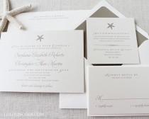 wedding photo - Starfish Wedding Invitations, Beach Wedding Invitations, Destination Wedding Invitations, Simple Starfish Invitations