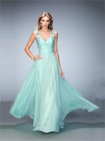 wedding photo -  Graceful A-line Sweetheart Open Back with Straps Chiffon Prom Dress PD3327