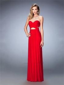 wedding photo -  Alluring with Side Cutouts Open Back Illusion Neckline Prom Dress PD3311