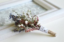wedding photo -  Rustic Boutonniere, Rustic wedding buttonhole, Groom lapel pin, Best man boutonniere, Country wedding, Dried grass boutonniere, Barn wedding