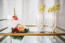 wedding photo - Gold Tinsel Drink Stirrers - Sparkle Swizzle Sticks - New Year's Eve Wedding Decoration, Engagement Party Supplies, Bridal Shower Decoration